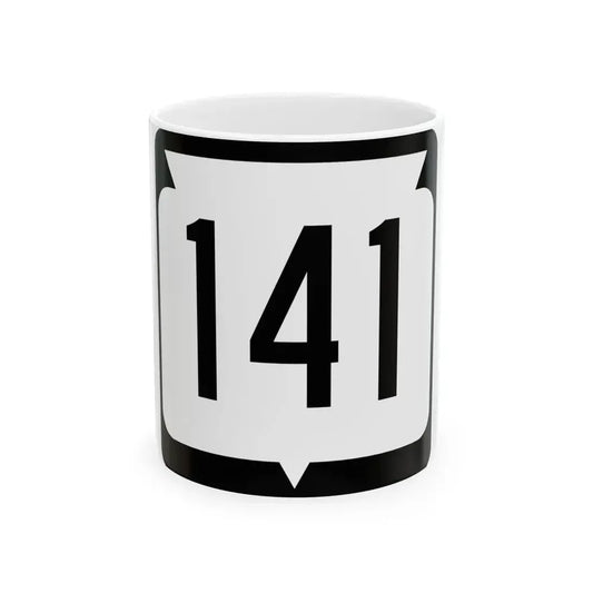 WIS 141 (Wisconsin) (Road Sign) White Coffee Mug 11oz - Go Mug Yourself