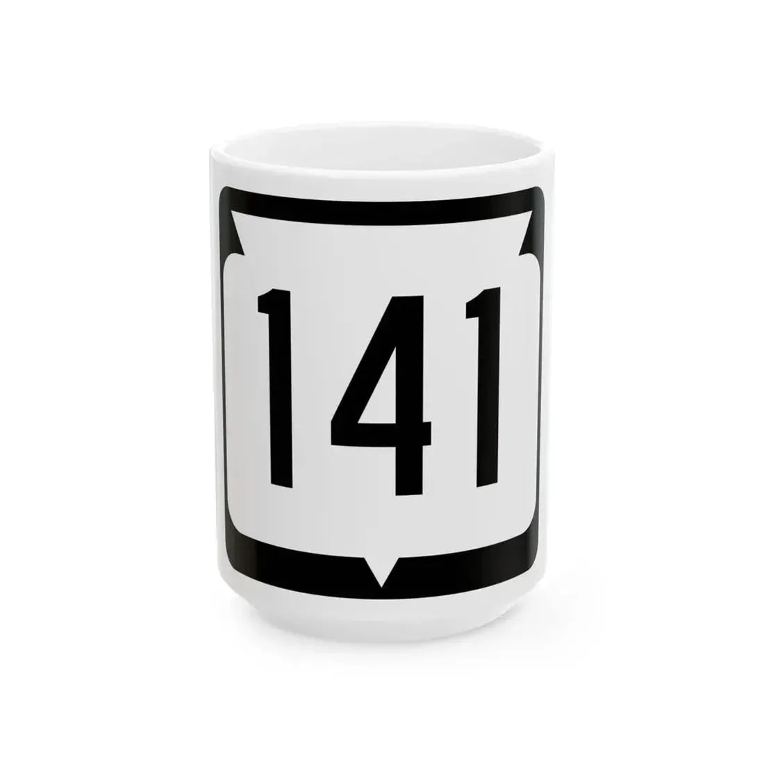 WIS 141 (Wisconsin) (Road Sign) White Coffee Mug 15oz - Go Mug Yourself