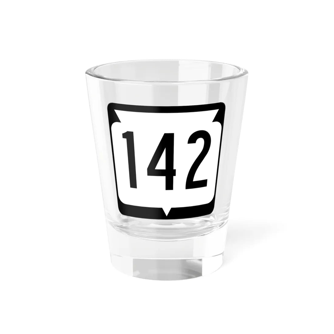 WIS 142 (Wisconsin) (Road Sign) Shot Glass 1.5oz 1.5oz - Go Mug Yourself