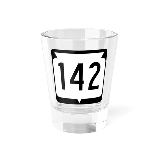 WIS 142 (Wisconsin) (Road Sign) Shot Glass 1.5oz 1.5oz - Go Mug Yourself
