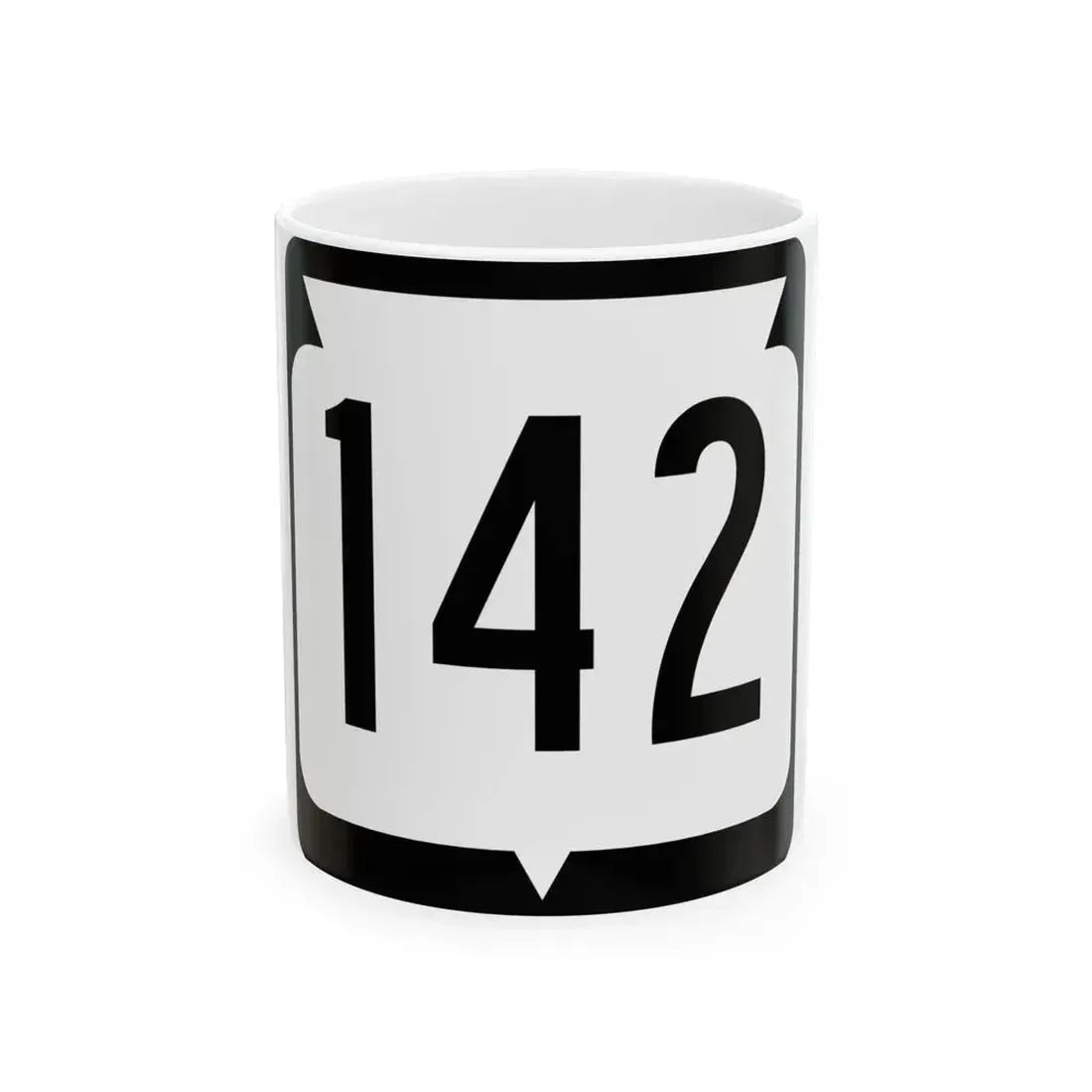 WIS 142 (Wisconsin) (Road Sign) White Coffee Mug 11oz - Go Mug Yourself