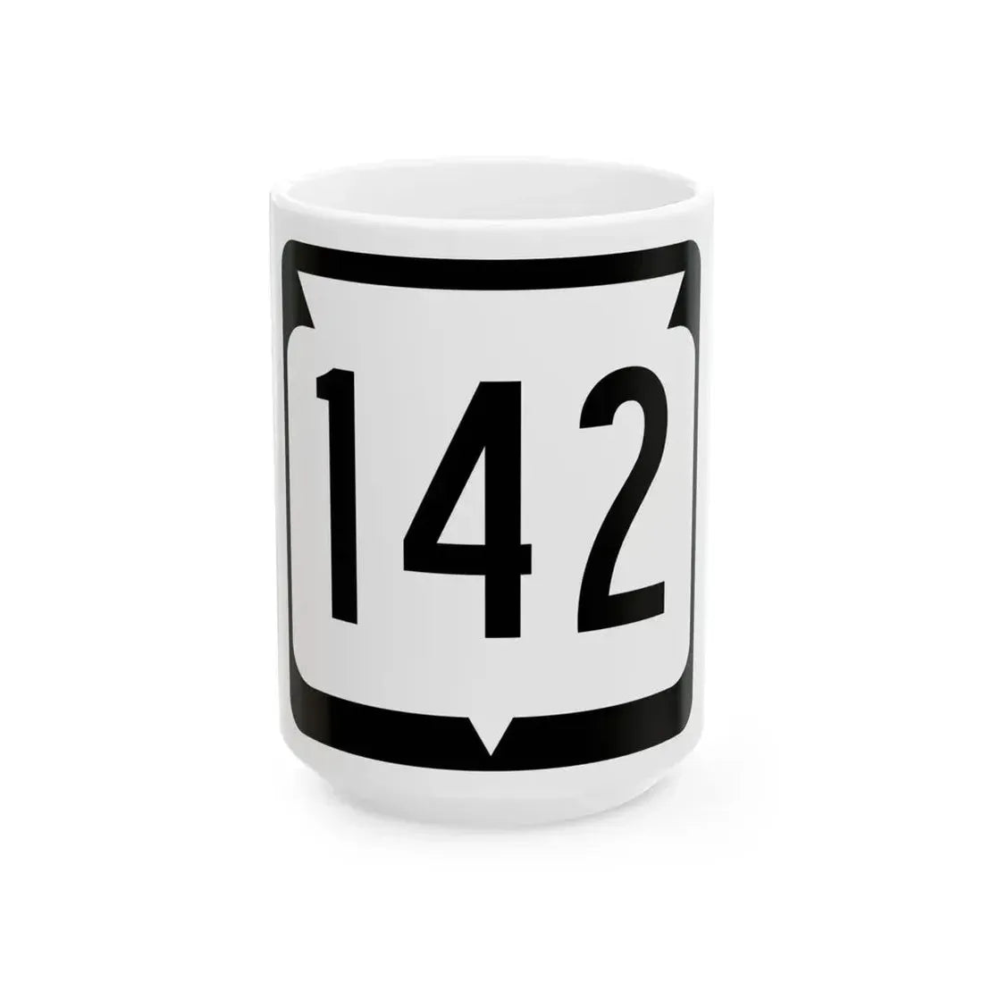 WIS 142 (Wisconsin) (Road Sign) White Coffee Mug 15oz - Go Mug Yourself