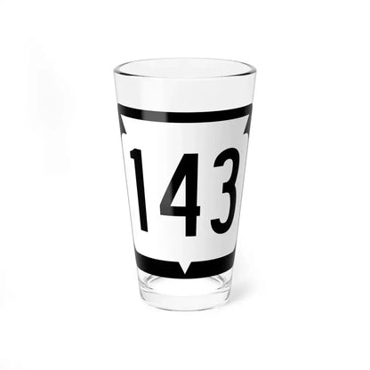 WIS 143 (Wisconsin) (Road Sign) Pint Glass 16oz 16oz - Go Mug Yourself