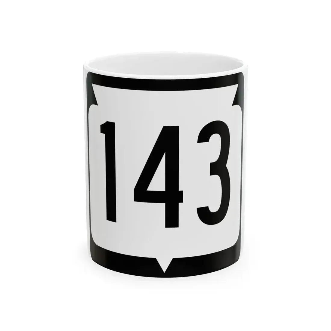 WIS 143 (Wisconsin) (Road Sign) White Coffee Mug 11oz - Go Mug Yourself
