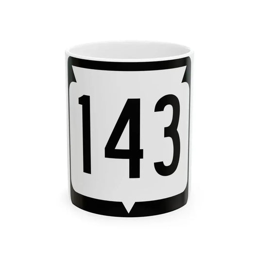 WIS 143 (Wisconsin) (Road Sign) White Coffee Mug 11oz - Go Mug Yourself