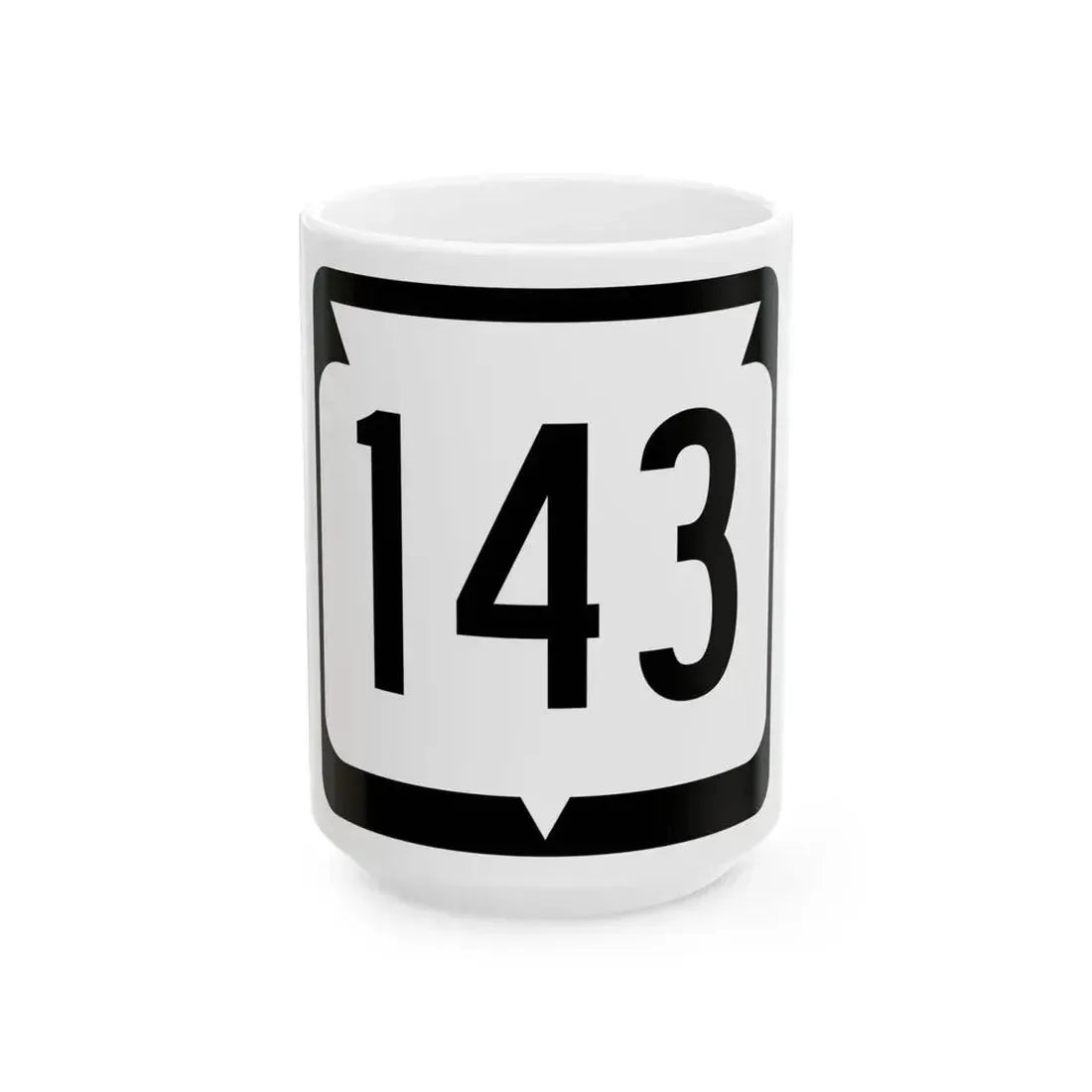 WIS 143 (Wisconsin) (Road Sign) White Coffee Mug 15oz - Go Mug Yourself