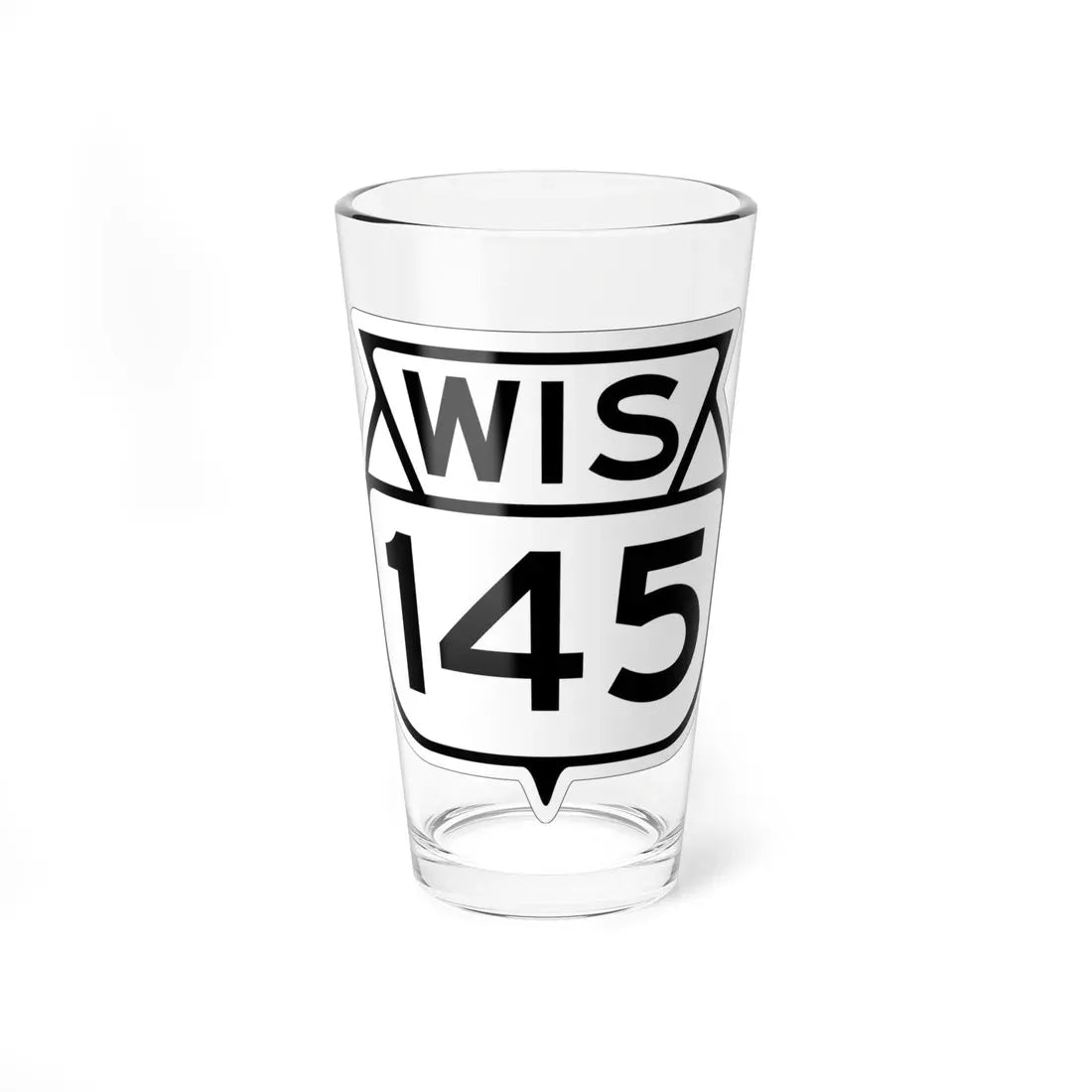 WIS 145 1949 (Wisconsin) (Road Sign) Pint Glass 16oz 16oz - Go Mug Yourself