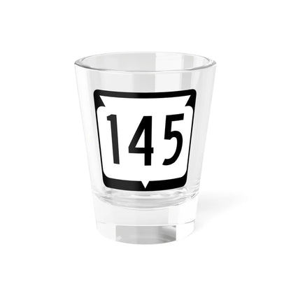 WIS 145 (Wisconsin) (Road Sign) Shot Glass 1.5oz 1.5oz - Go Mug Yourself