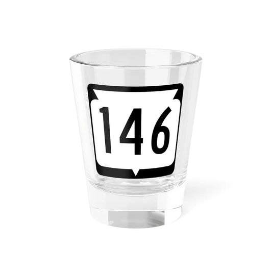 WIS 146 (Wisconsin) (Road Sign) Shot Glass 1.5oz 1.5oz - Go Mug Yourself