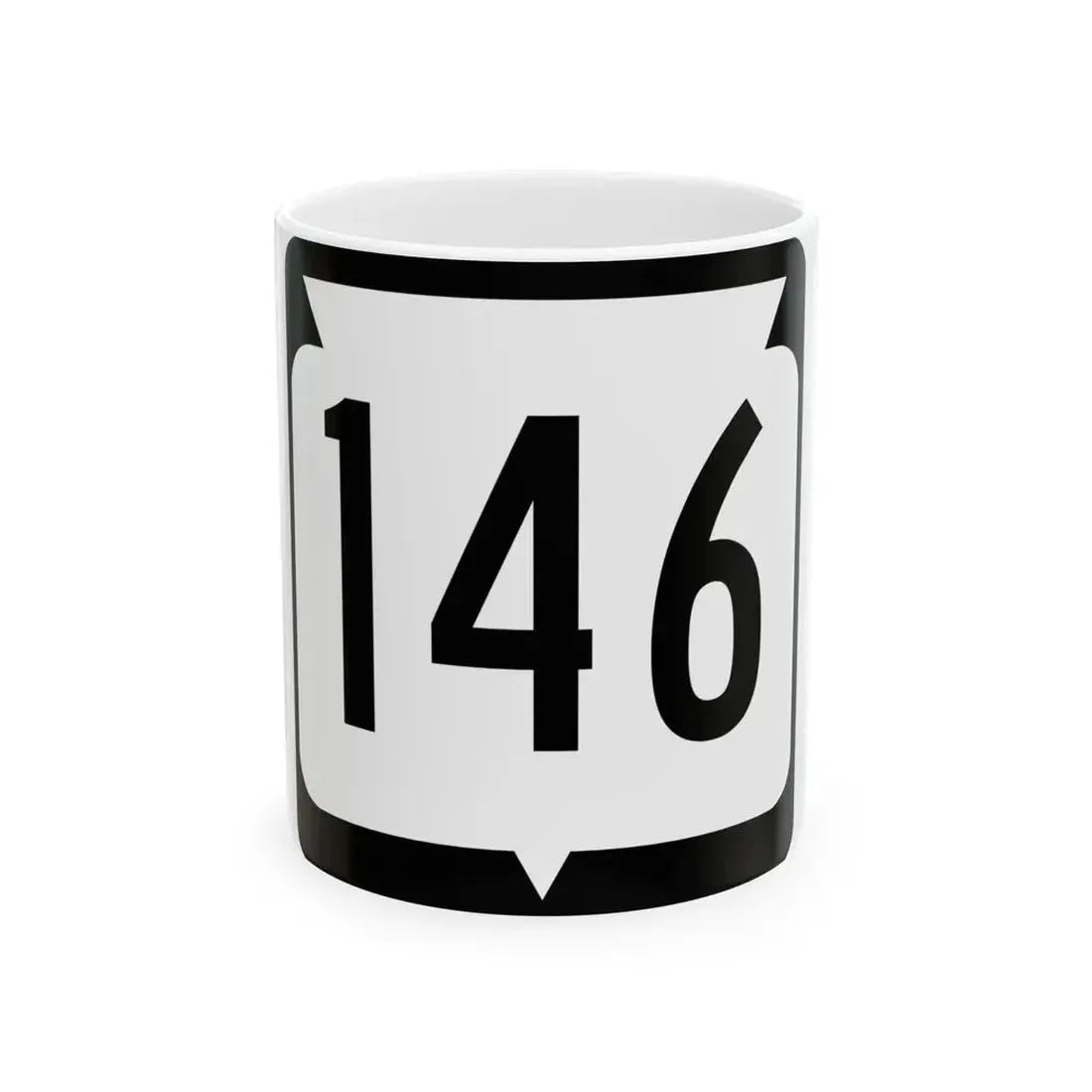 WIS 146 (Wisconsin) (Road Sign) White Coffee Mug 11oz - Go Mug Yourself