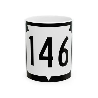 WIS 146 (Wisconsin) (Road Sign) White Coffee Mug 11oz - Go Mug Yourself