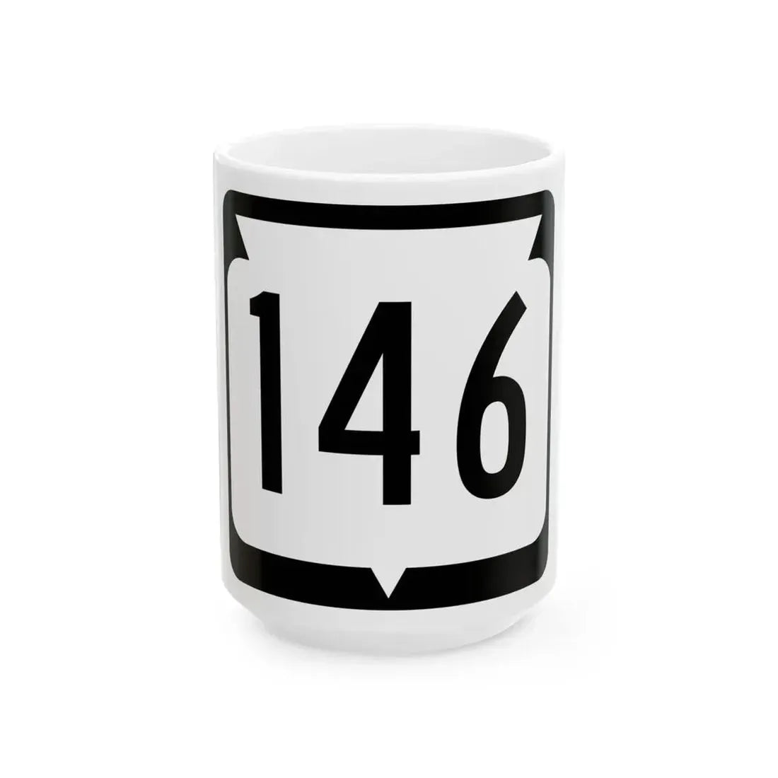 WIS 146 (Wisconsin) (Road Sign) White Coffee Mug 15oz - Go Mug Yourself