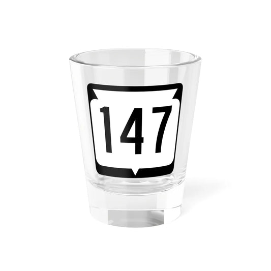 WIS 147 (Wisconsin) (Road Sign) Shot Glass 1.5oz 1.5oz - Go Mug Yourself