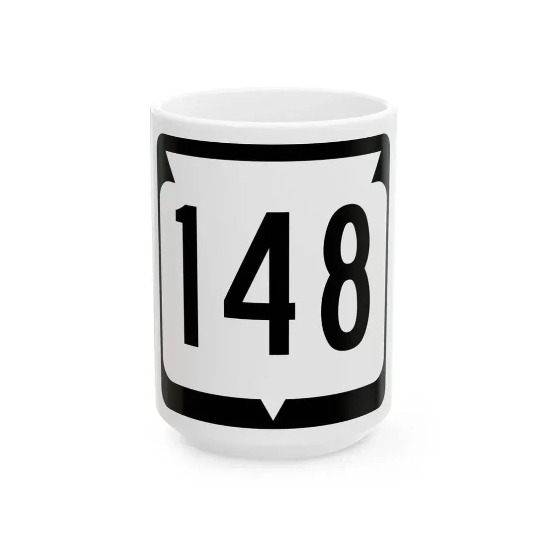 WIS 148 (Wisconsin) (Road Sign) White Coffee Mug 15oz - Go Mug Yourself