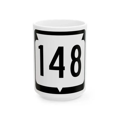 WIS 148 (Wisconsin) (Road Sign) White Coffee Mug 15oz - Go Mug Yourself