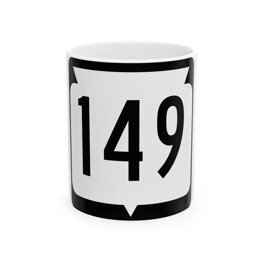 WIS 149 (Wisconsin) (Road Sign) White Coffee Mug 11oz - Go Mug Yourself