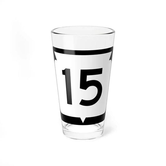 WIS 15 (Wisconsin) (Road Sign) Pint Glass 16oz 16oz - Go Mug Yourself