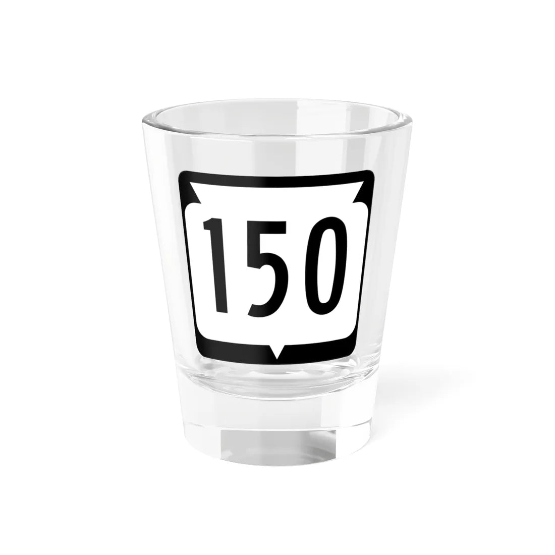 WIS 150 (Wisconsin) (Road Sign) Shot Glass 1.5oz 1.5oz - Go Mug Yourself