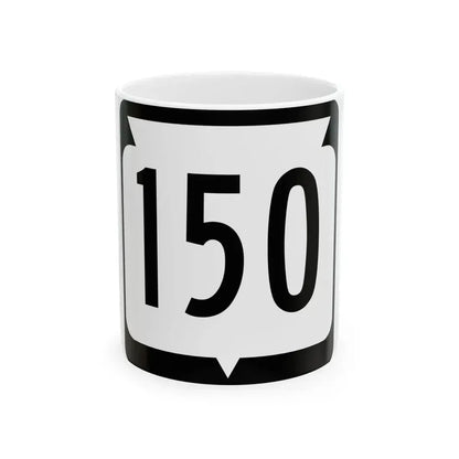 WIS 150 (Wisconsin) (Road Sign) White Coffee Mug 11oz - Go Mug Yourself