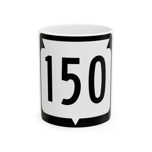 WIS 150 (Wisconsin) (Road Sign) White Coffee Mug 11oz - Go Mug Yourself