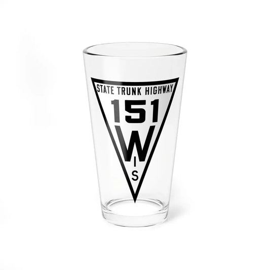 WIS 151 1919 (Wisconsin) (Road Sign) Pint Glass 16oz 16oz - Go Mug Yourself