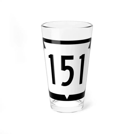 WIS 151 (Wisconsin) (Road Sign) Pint Glass 16oz 16oz - Go Mug Yourself