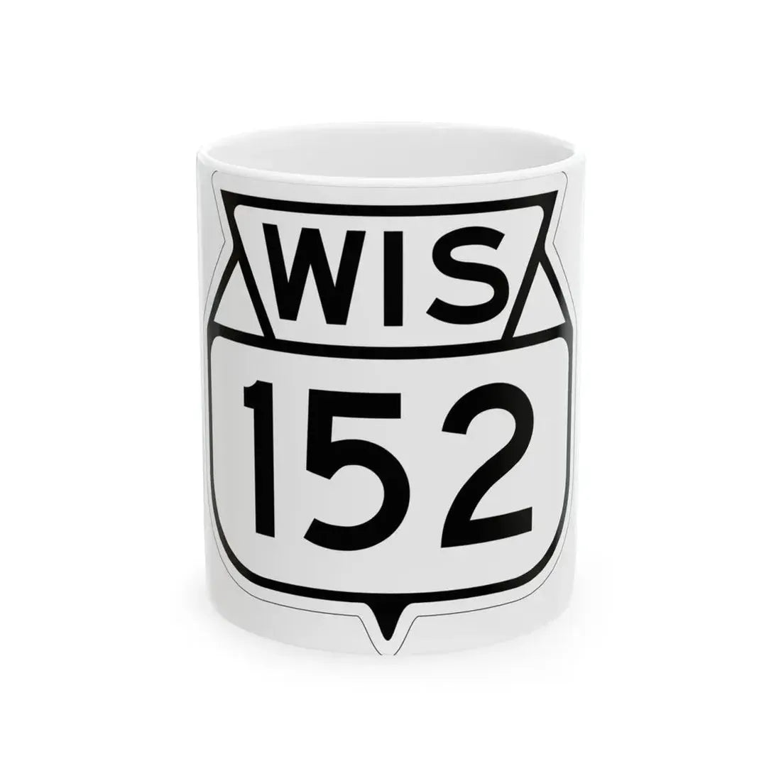 WIS 152 1949 (Wisconsin) (Road Sign) White Coffee Mug 11oz - Go Mug Yourself