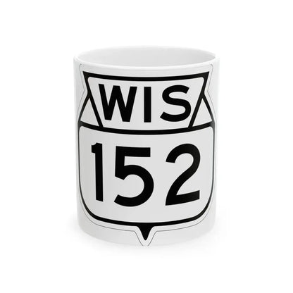 WIS 152 1949 (Wisconsin) (Road Sign) White Coffee Mug 11oz - Go Mug Yourself