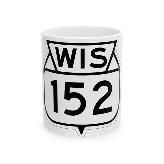 WIS 152 1949 (Wisconsin) (Road Sign) White Coffee Mug 11oz - Go Mug Yourself