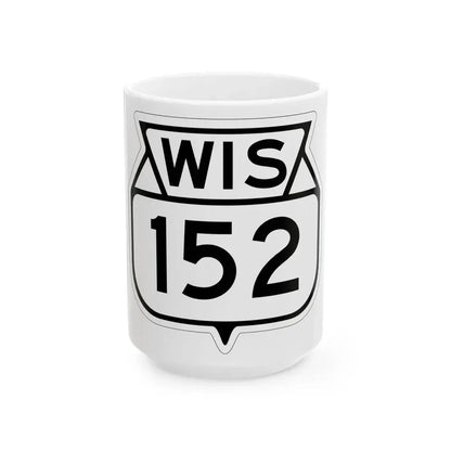 WIS 152 1949 (Wisconsin) (Road Sign) White Coffee Mug 15oz - Go Mug Yourself