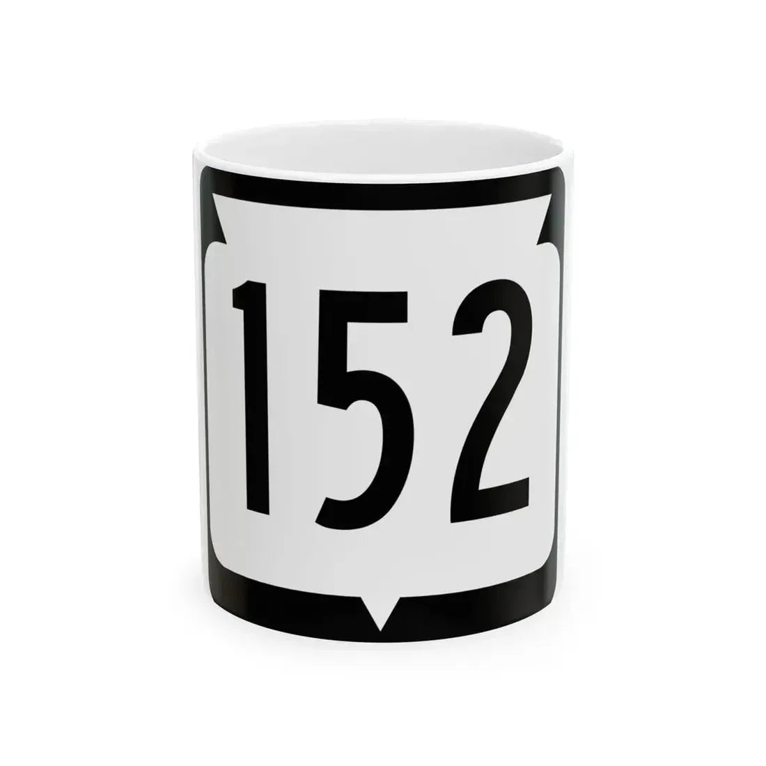 WIS 152 (Wisconsin) (Road Sign) White Coffee Mug 11oz - Go Mug Yourself