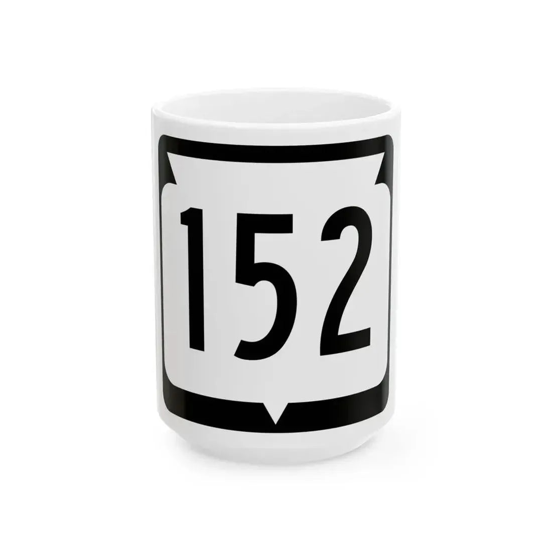 WIS 152 (Wisconsin) (Road Sign) White Coffee Mug 15oz - Go Mug Yourself