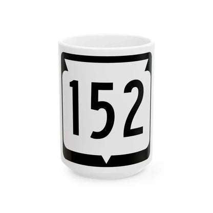 WIS 152 (Wisconsin) (Road Sign) White Coffee Mug 15oz - Go Mug Yourself