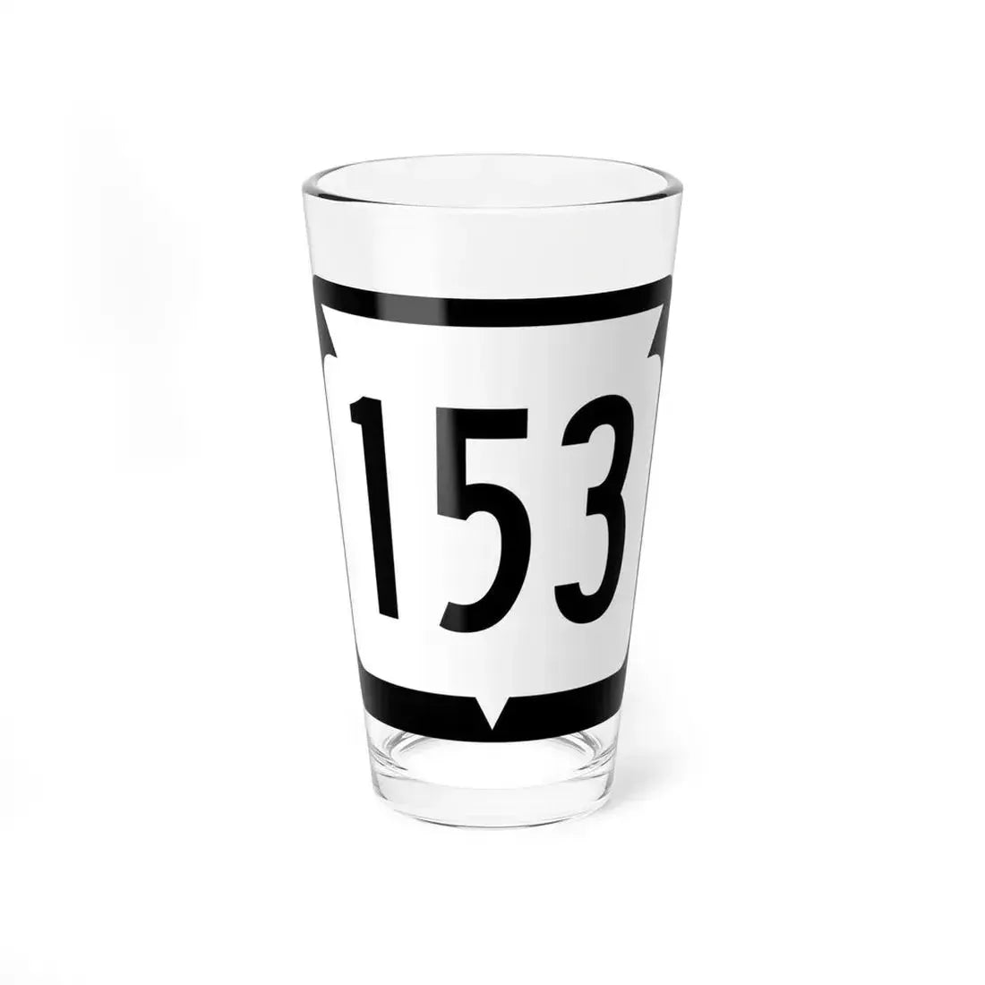 WIS 153 (Wisconsin) (Road Sign) Pint Glass 16oz 16oz - Go Mug Yourself