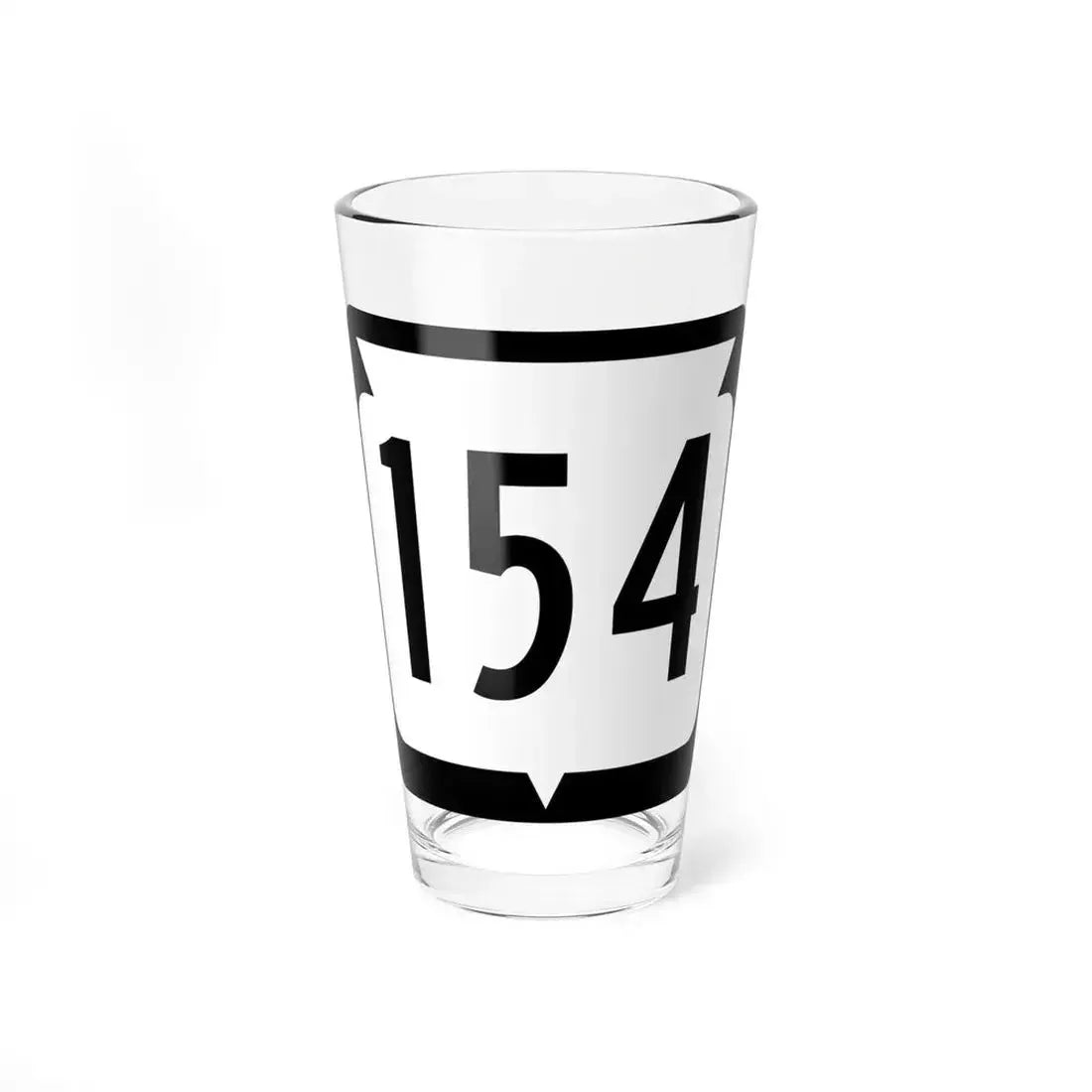 WIS 154 (Wisconsin) (Road Sign) Pint Glass 16oz 16oz - Go Mug Yourself