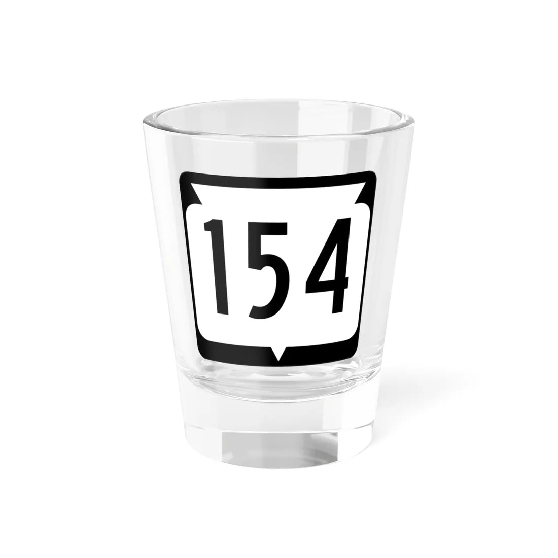 WIS 154 (Wisconsin) (Road Sign) Shot Glass 1.5oz 1.5oz - Go Mug Yourself