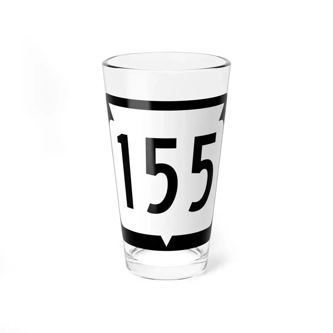 WIS 155 (Wisconsin) (Road Sign) Pint Glass 16oz 16oz - Go Mug Yourself