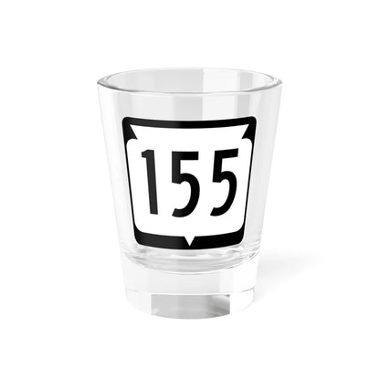 WIS 155 (Wisconsin) (Road Sign) Shot Glass 1.5oz 1.5oz - Go Mug Yourself