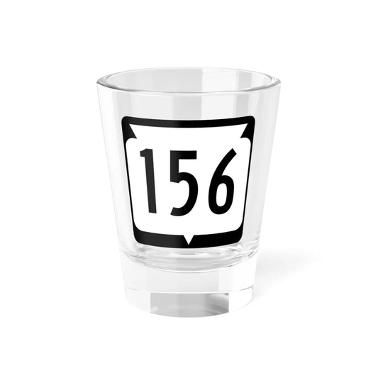 WIS 156 (Wisconsin) (Road Sign) Shot Glass 1.5oz 1.5oz - Go Mug Yourself