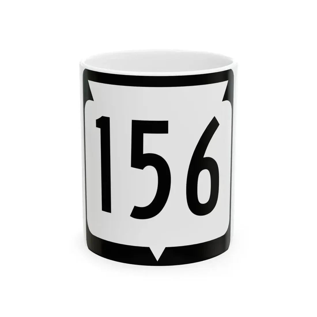 WIS 156 (Wisconsin) (Road Sign) White Coffee Mug 11oz - Go Mug Yourself