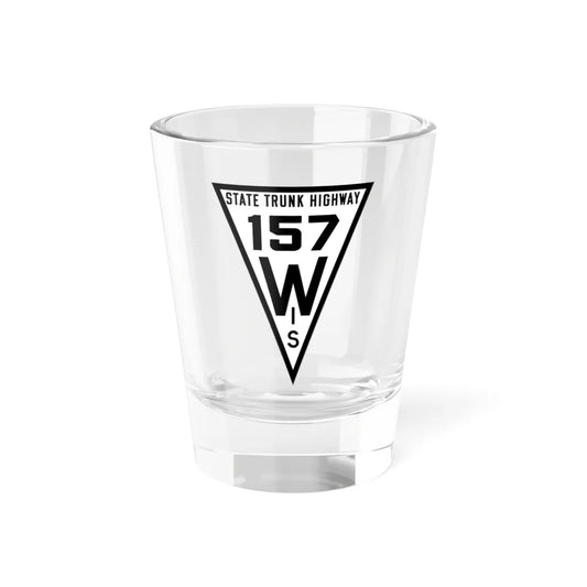 WIS 157 1919 (Wisconsin) (Road Sign) Shot Glass 1.5oz 1.5oz - Go Mug Yourself