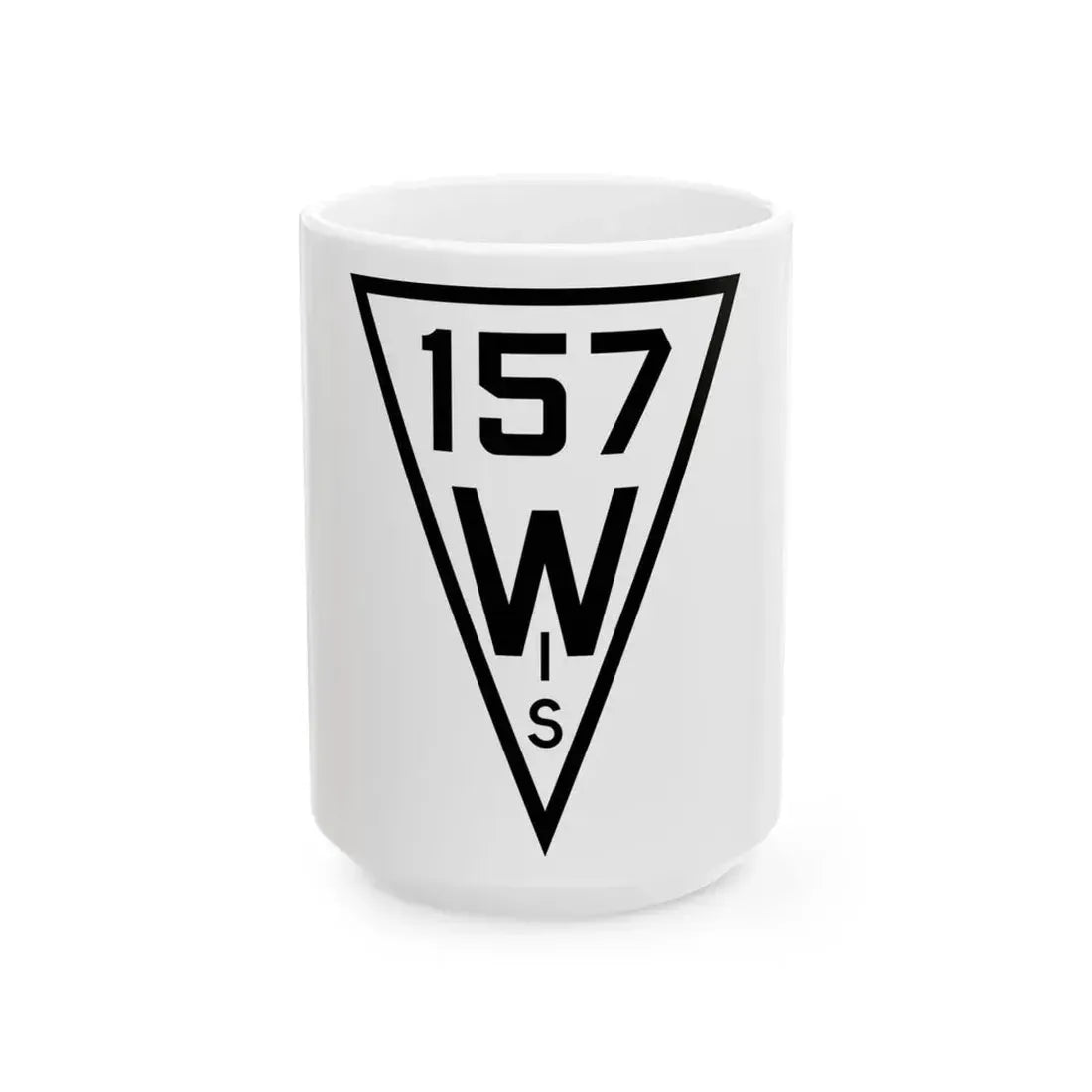WIS 157 1927 (Wisconsin) (Road Sign) White Coffee Mug 15oz - Go Mug Yourself