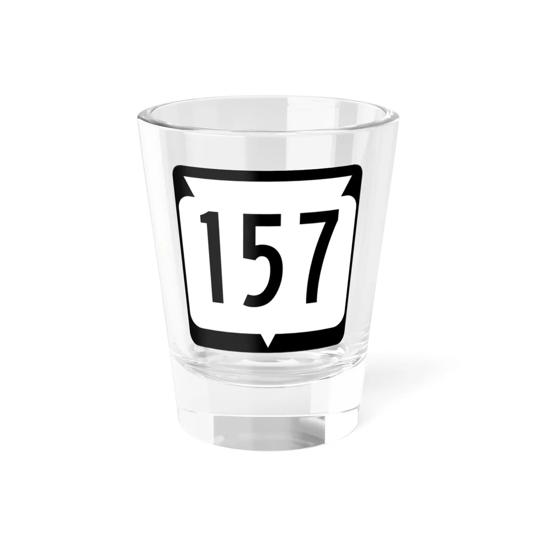 WIS 157 (Wisconsin) (Road Sign) Shot Glass 1.5oz 1.5oz - Go Mug Yourself
