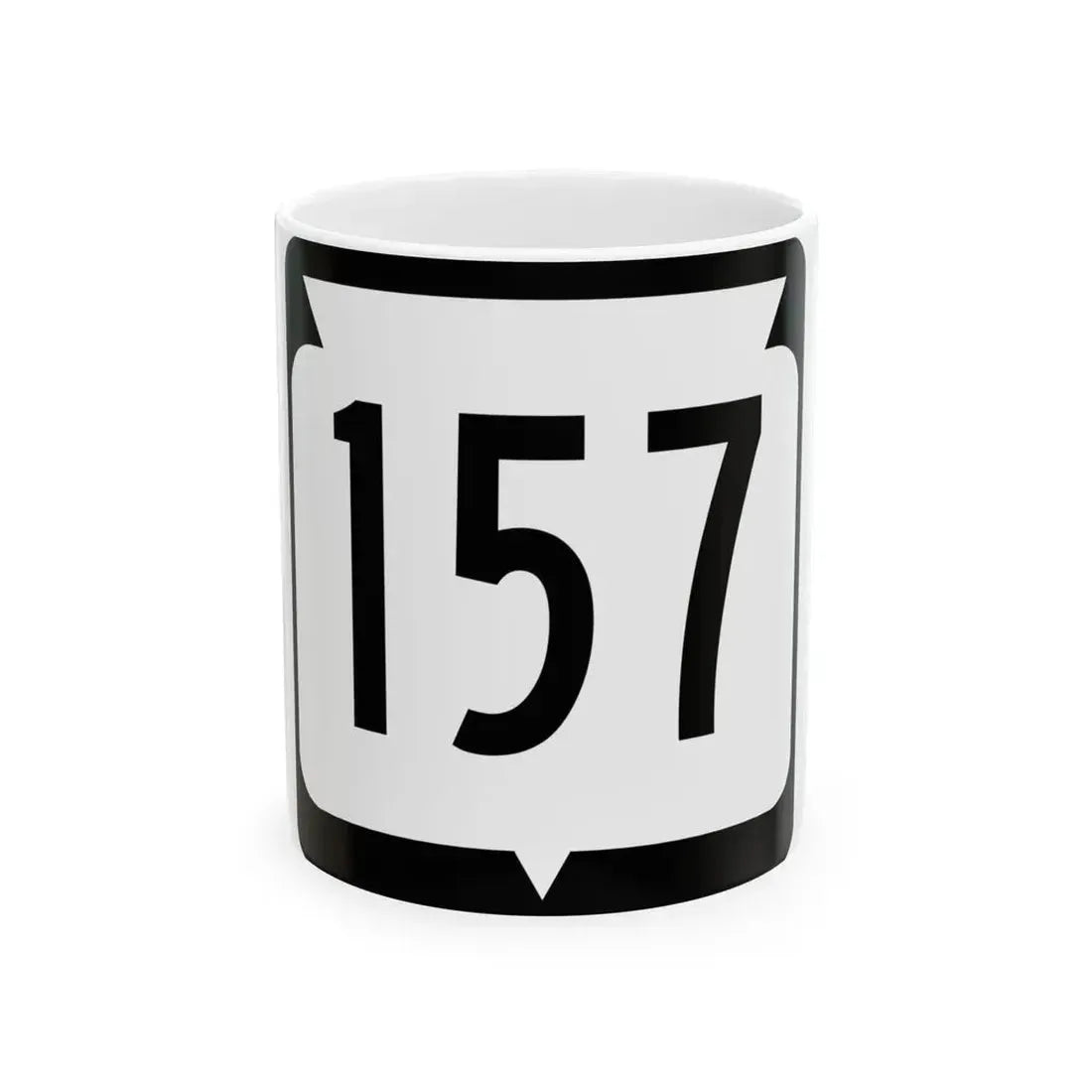 WIS 157 (Wisconsin) (Road Sign) White Coffee Mug 11oz - Go Mug Yourself