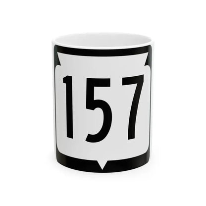 WIS 157 (Wisconsin) (Road Sign) White Coffee Mug 11oz - Go Mug Yourself