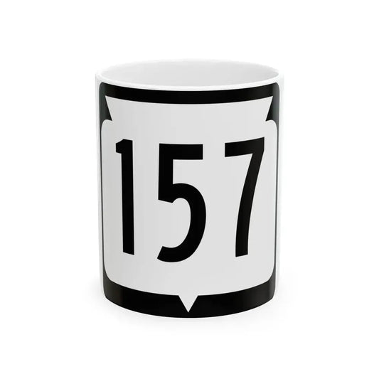 WIS 157 (Wisconsin) (Road Sign) White Coffee Mug 11oz - Go Mug Yourself