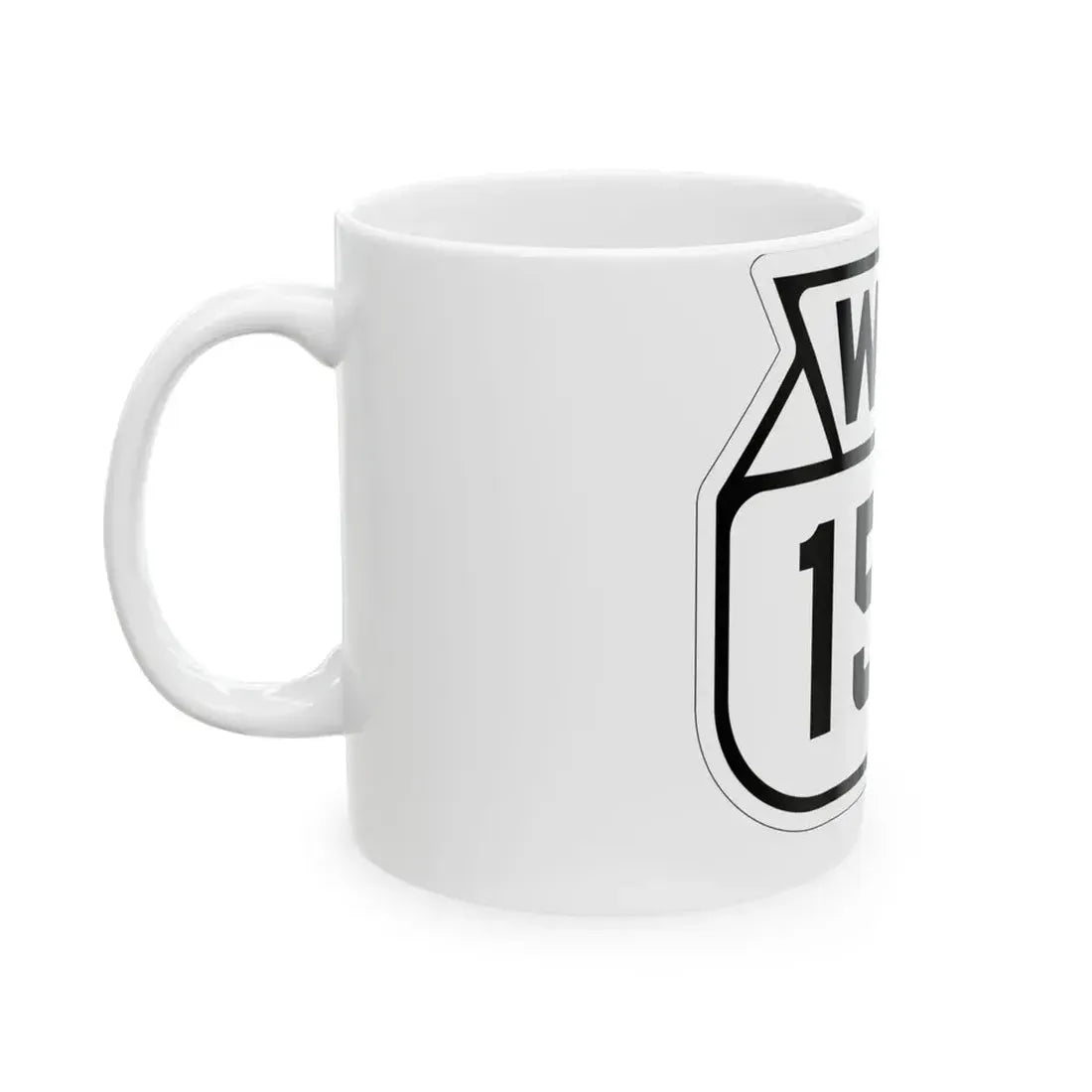 WIS 158 1938 (Wisconsin) (Road Sign) White Coffee Mug - Go Mug Yourself