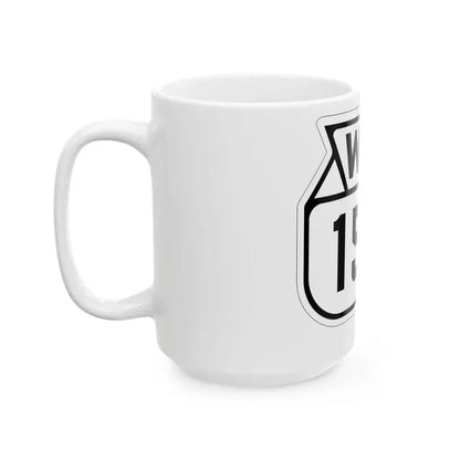 WIS 158 1938 (Wisconsin) (Road Sign) White Coffee Mug - Go Mug Yourself