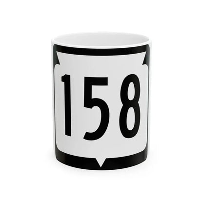WIS 158 (Wisconsin) (Road Sign) White Coffee Mug 11oz - Go Mug Yourself