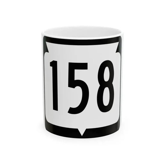 WIS 158 (Wisconsin) (Road Sign) White Coffee Mug 11oz - Go Mug Yourself